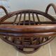 2 chic rattan armchairs in a completely restored style without cushions - Excelle