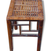 Petite table en bambou vintage 1970