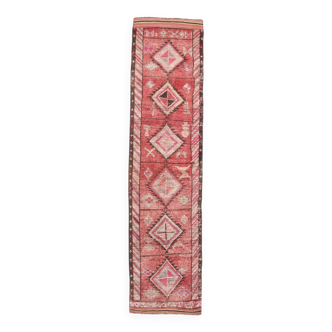 Modern Mid Century Turkish Vintage Runner Rug, 83x337 Cm