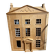 Large wooden dollhouse with miniature furniture