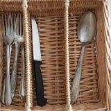 Wicker cutlery rack