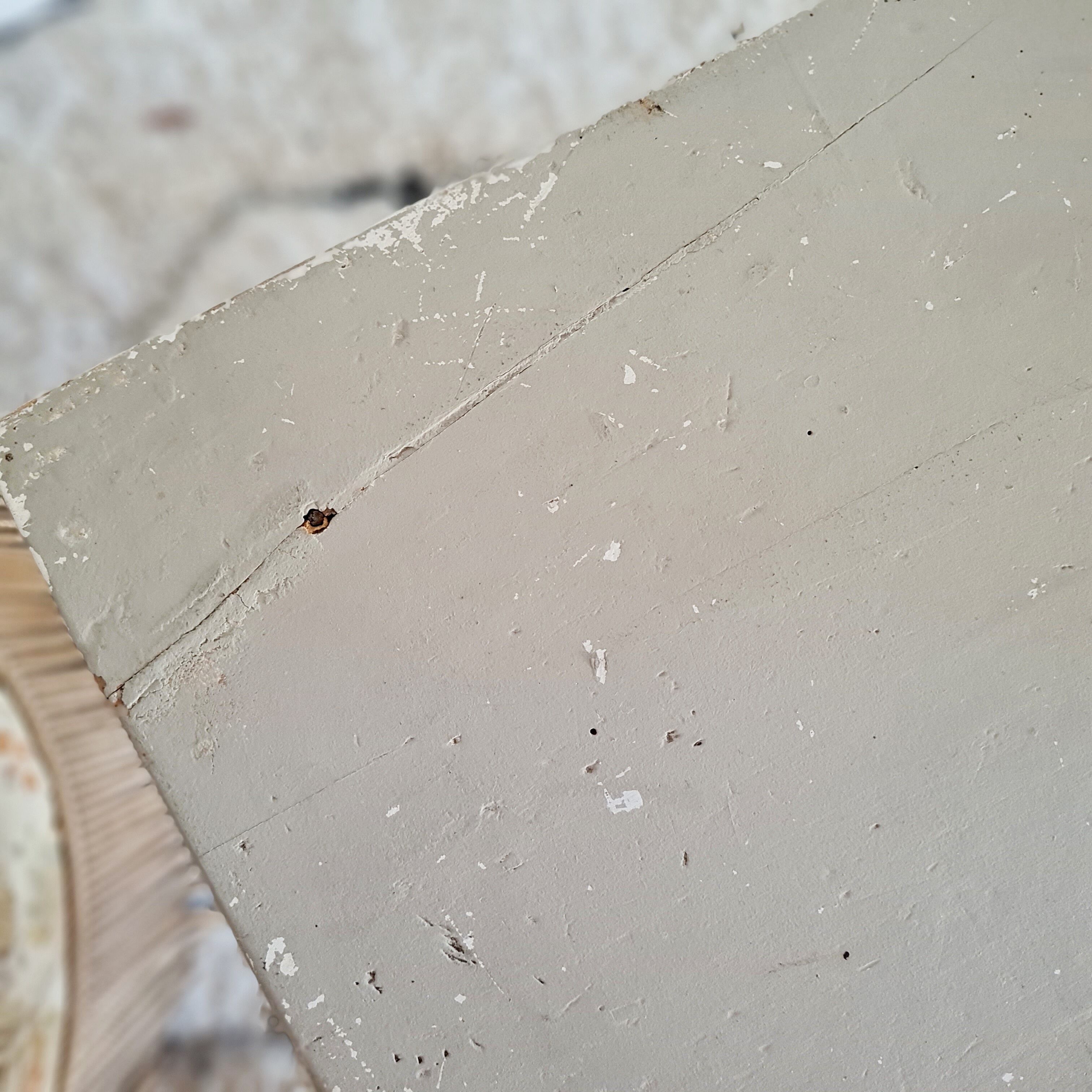 Patinated coffee farmhouse or living room table