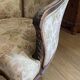 Ensemble canapé + 2 fauteuils en chene massif sculpte style louis xvi