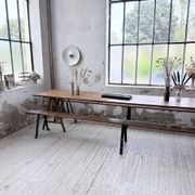 XXL trestle farm table 4m and its benches