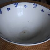Blue salad bowl Digoin Art Deco Flowers