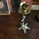 Brass flower candlestick