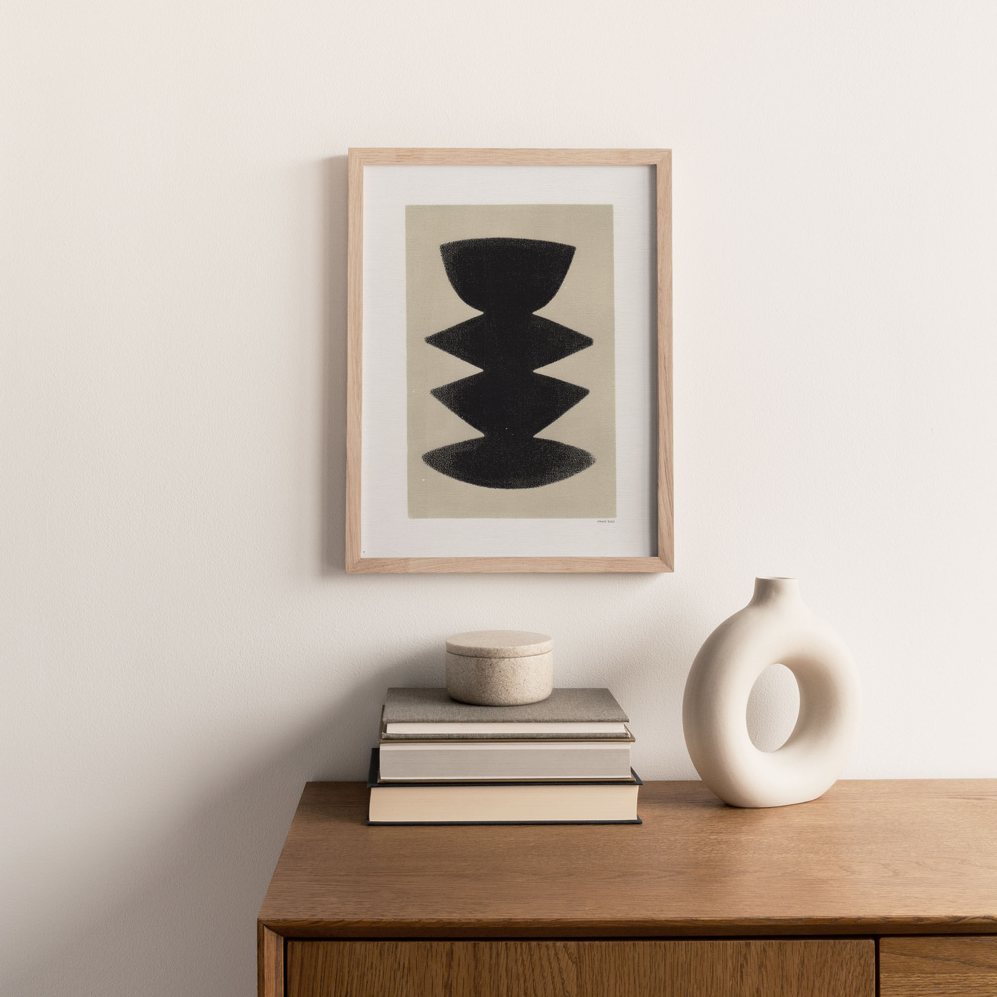 Painting on paper dated and signed Eawy frameless M273