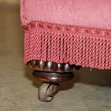 Sofa set and a pair of Victorian velvet armchairs.