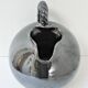 Black pearl glaze ceramic pitcher by Reinhold Rieckmann signed