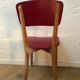 Lot of 4 vintage chairs in red skai