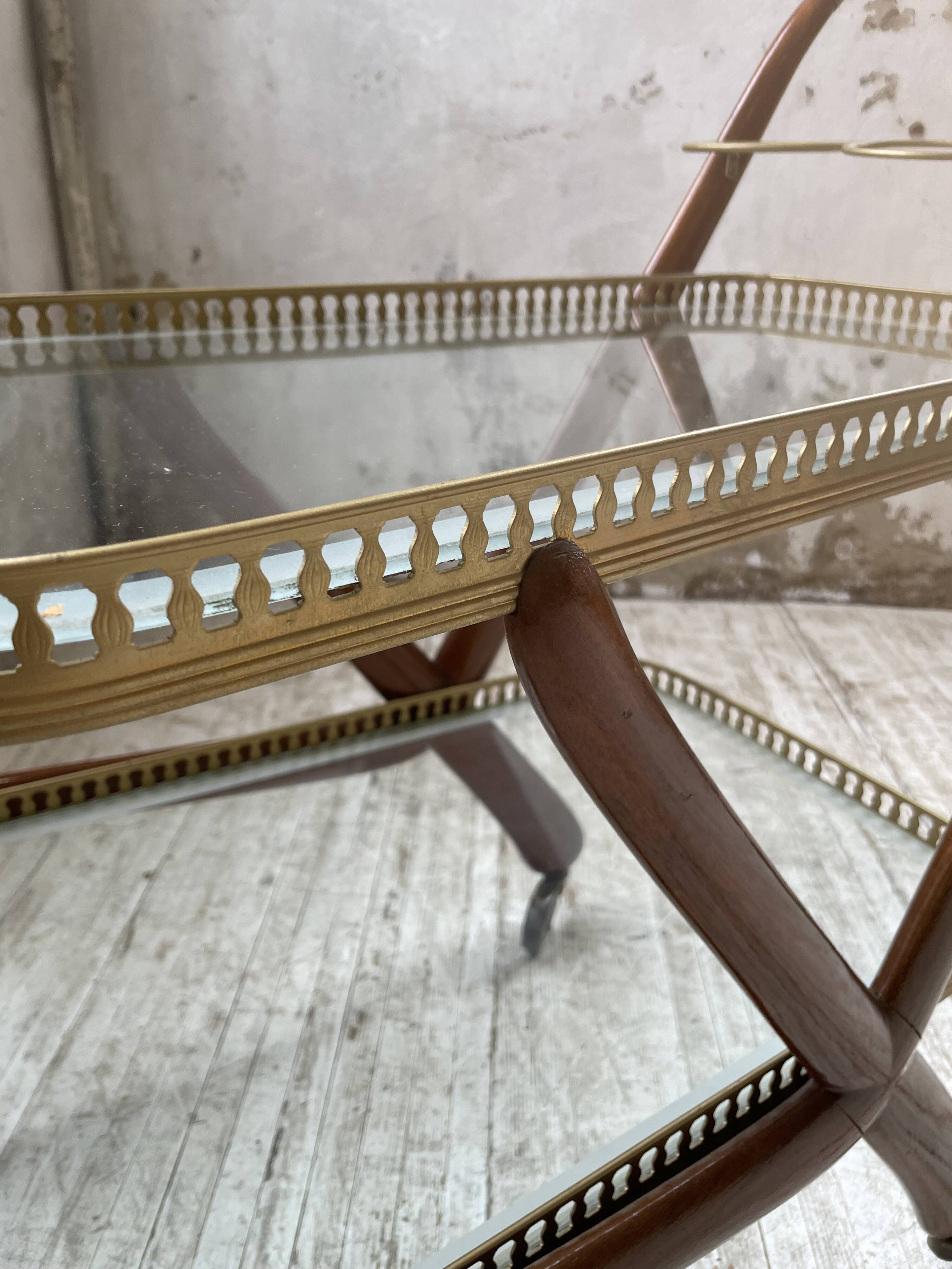 Italian Cesare Lacca style trolley, 1950s