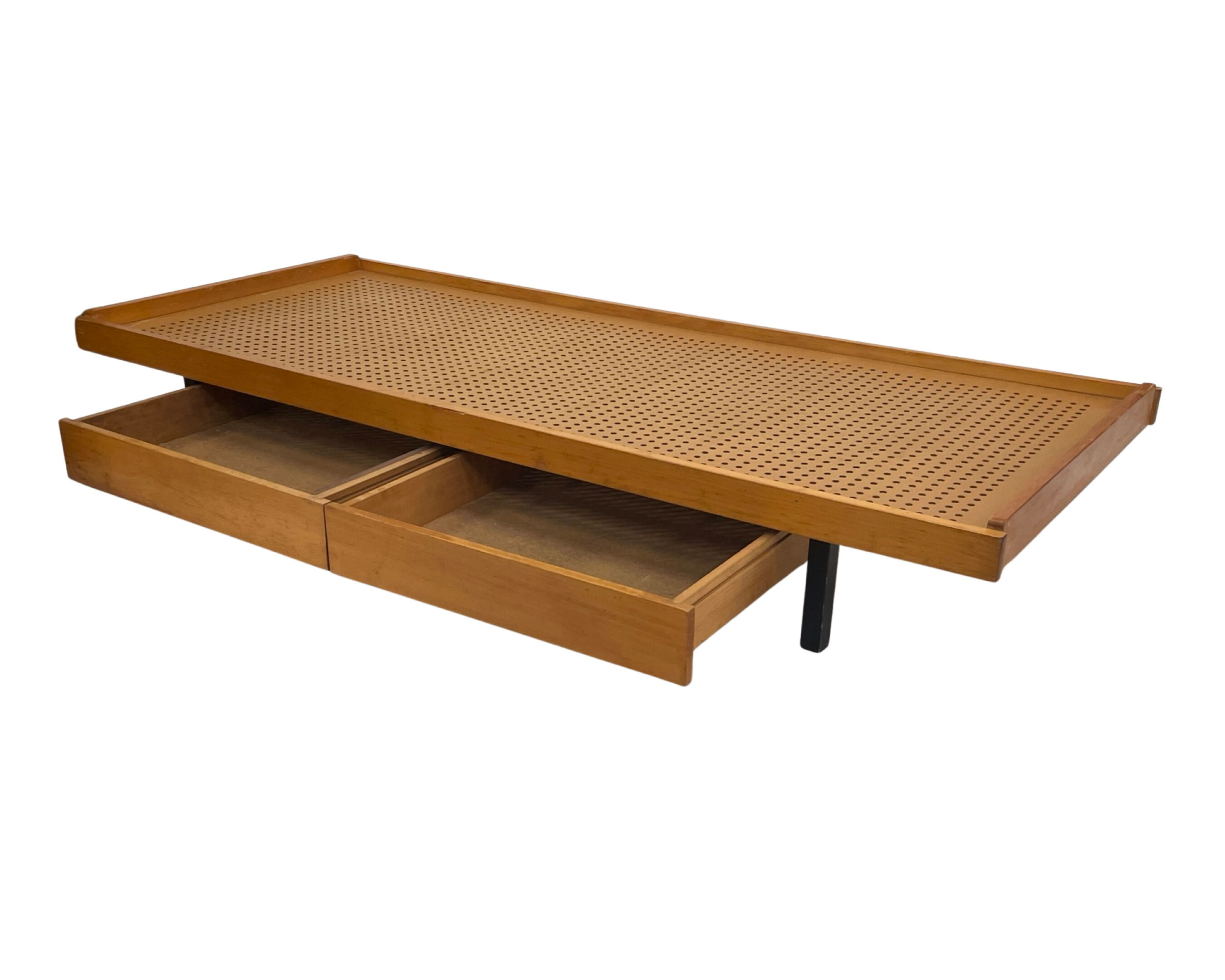 Vintage wooden bed with drawers, Netherlands, 1960 design Daybed