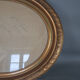 Ancien cadre oval bois stuc dor