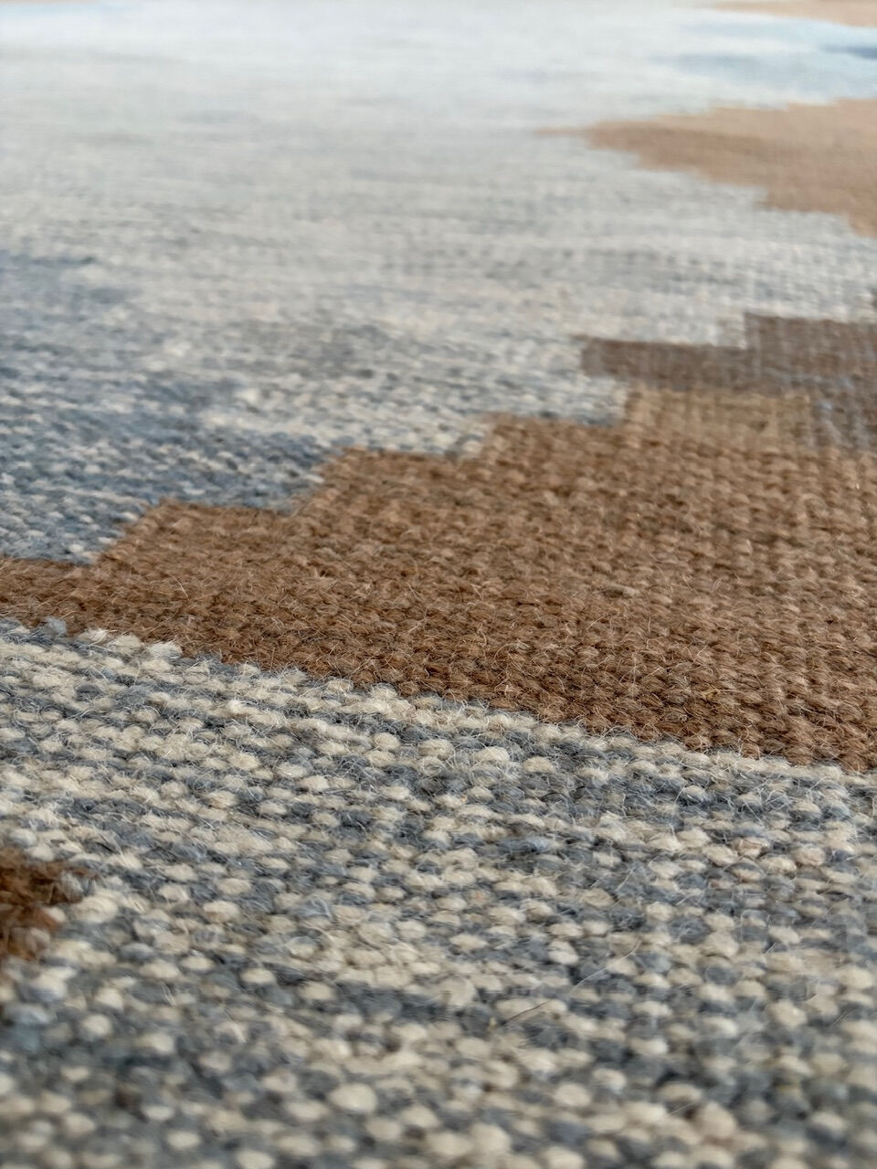 Handwoven large  rollakan reversible rug wool, scandinavian design