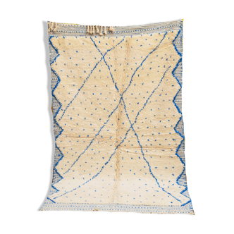 Berber carpet blue beni ouarain 240 x 150 cm