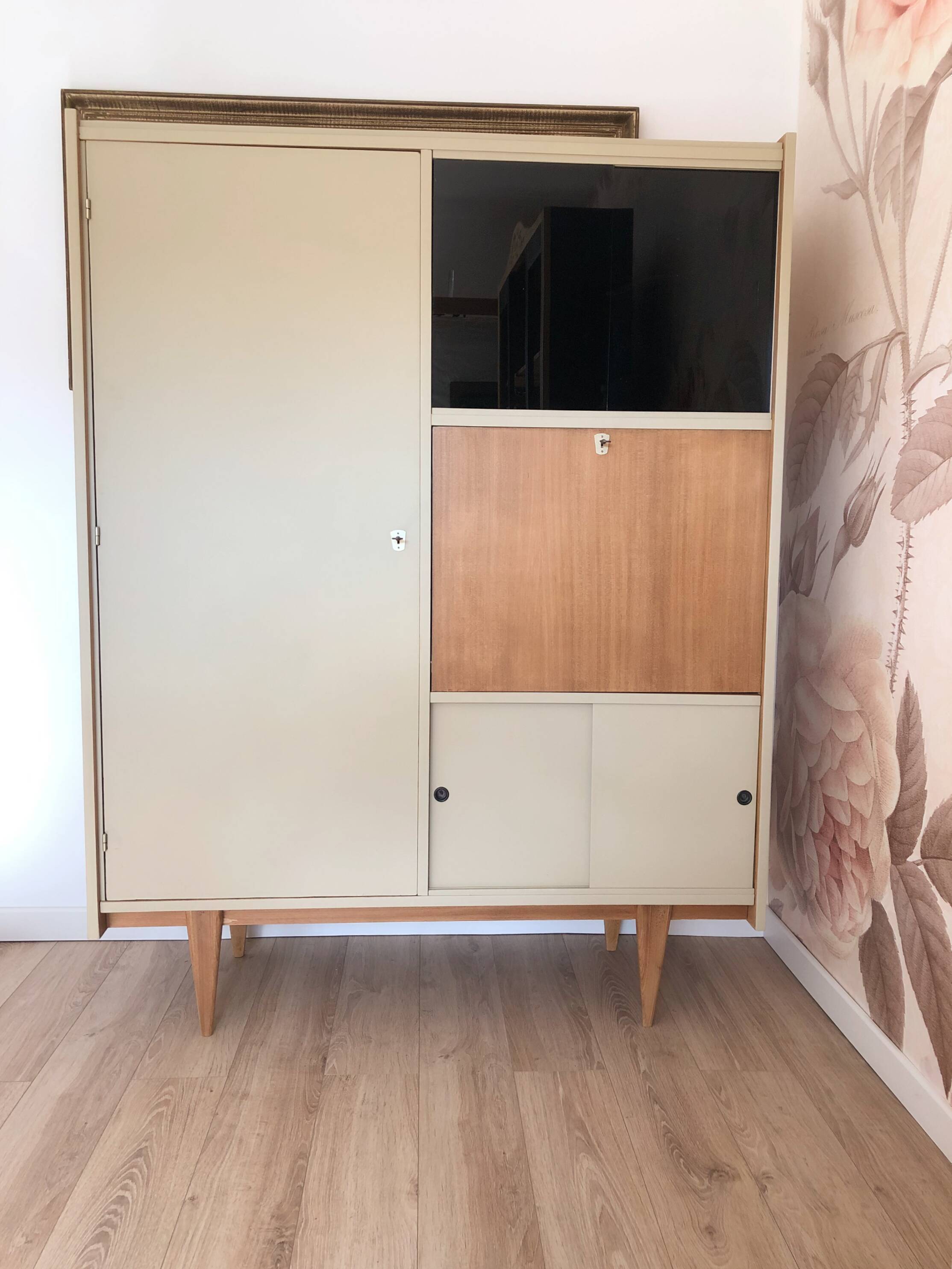 Wardrobe / secretary 50s restyled