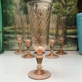 Vintage Rosaline Champagne Flutes