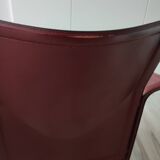 Bordeaux leather armchair by Tito Agnoli for Matteo Grassi, Italy