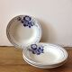 4 blue hollow plates Badonviller