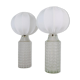 Mid-century modern large glass table lamps by Orrefors, Sweden, 1970s.