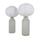 Mid-century modern large glass table lamps by Orrefors, Sweden, 1970s.