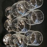 6 anciens verres à Porto en cristal taillé lances
