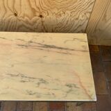 Marble and brass coffee table