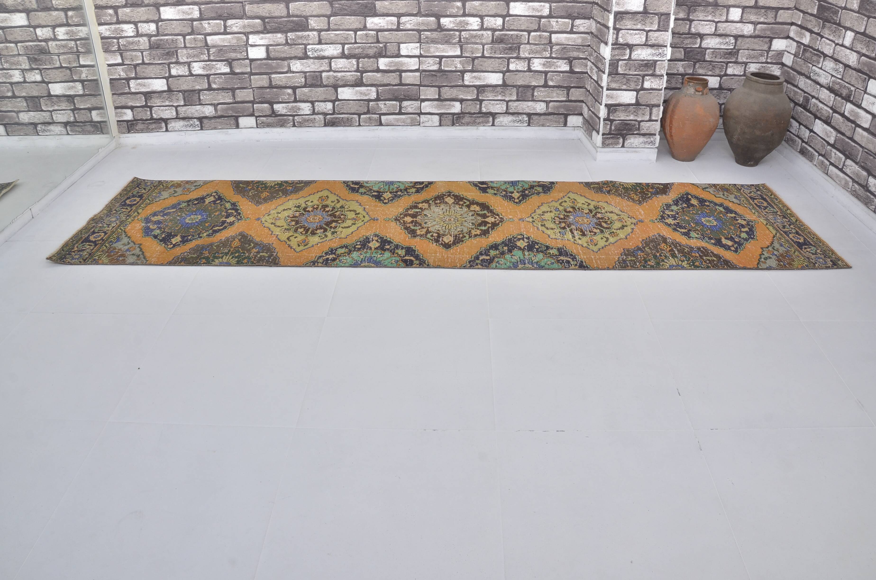 Colourful Vintage Oushak Runner Sku2480