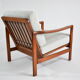 Fauteuil scandinave original des années 60, designer Z. Baczyk, couleur grise délicate, bois de teck