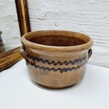 Glazed terracotta pot