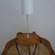 Suspension scandinave vintage en bois et fils tendus, années 60