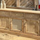 Renovated enfilade - solid raw wood sideboard with cane work