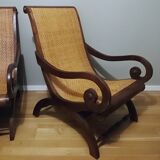 Deux fauteuils coloniaux planteurs