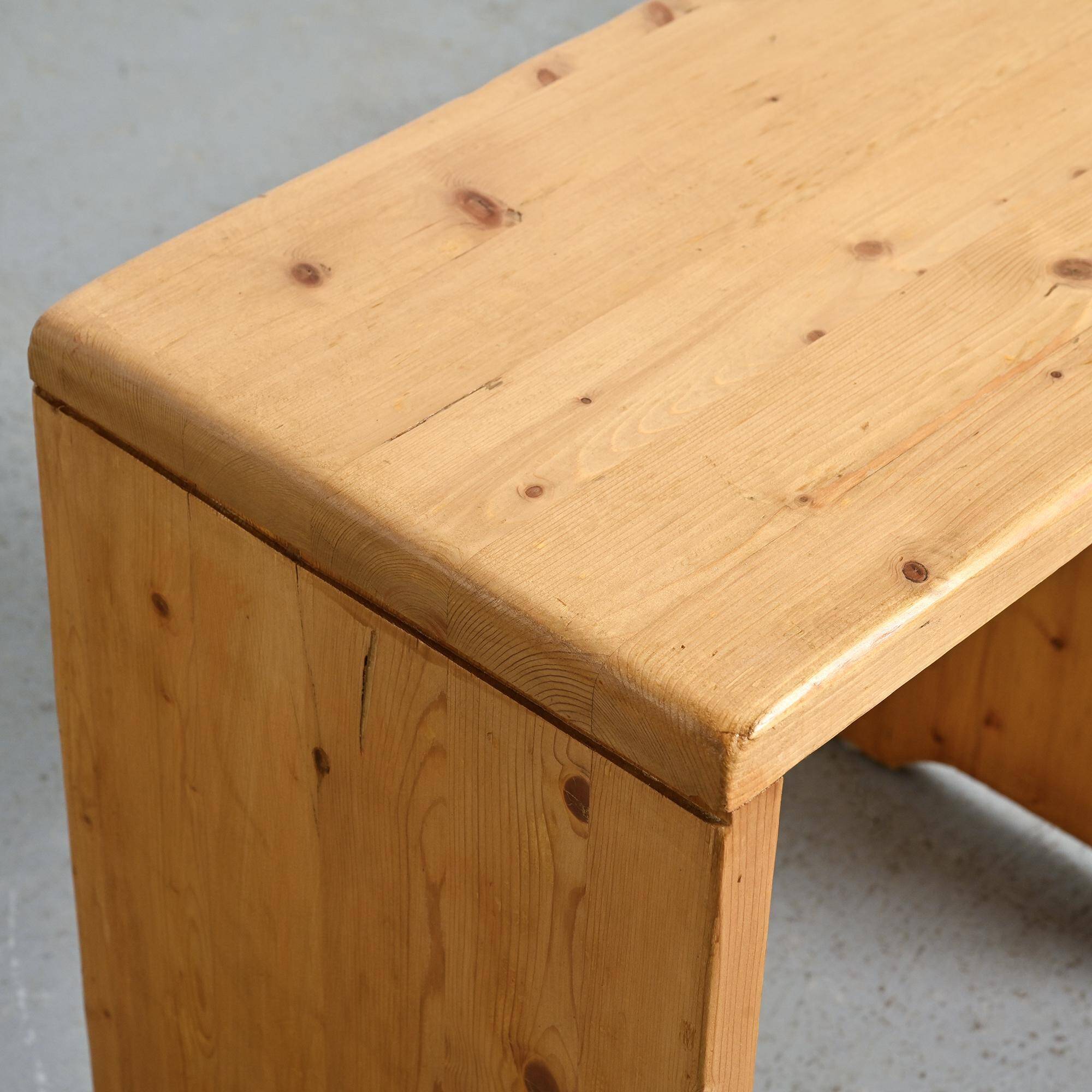 Solid pine stools, France circa 1975