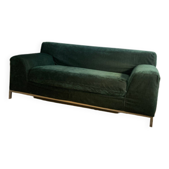 Ikea kramfors sofa reupholstered bem'z green velvet cover