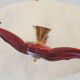 Ancient lustre and art deco style red ceramics