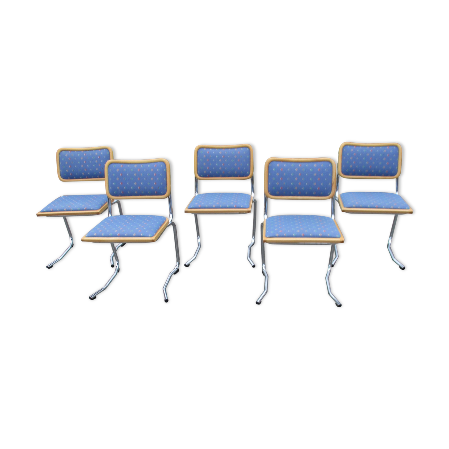 Ensemble de cinq chaises, Italie, années 1970