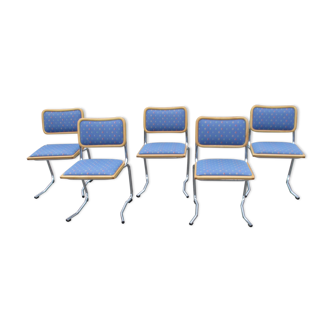 Ensemble de cinq chaises, Italie, années 1970