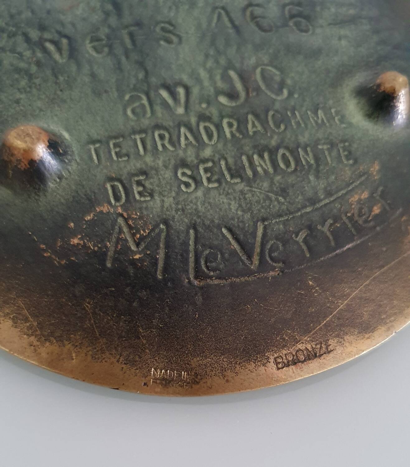 Art Deco bronze pocket emptier by Max Le Verrier