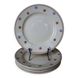 6 old flat plates from Sarreguemines