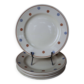6 assiettes plates anciennes de Sarreguemines