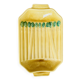 Old Vintage Asparagus Barbotine Dish