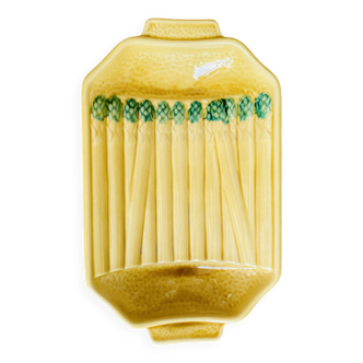 Old Vintage Asparagus Barbotine Dish