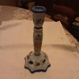 Quimper faience candlestick