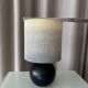 Vintage Mid-Century Studio Pottery Table Lamp – Signed JM – Blue Stoneware