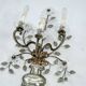 Paire de appliques en cristal et bronze Maison Bagues, années 1960.