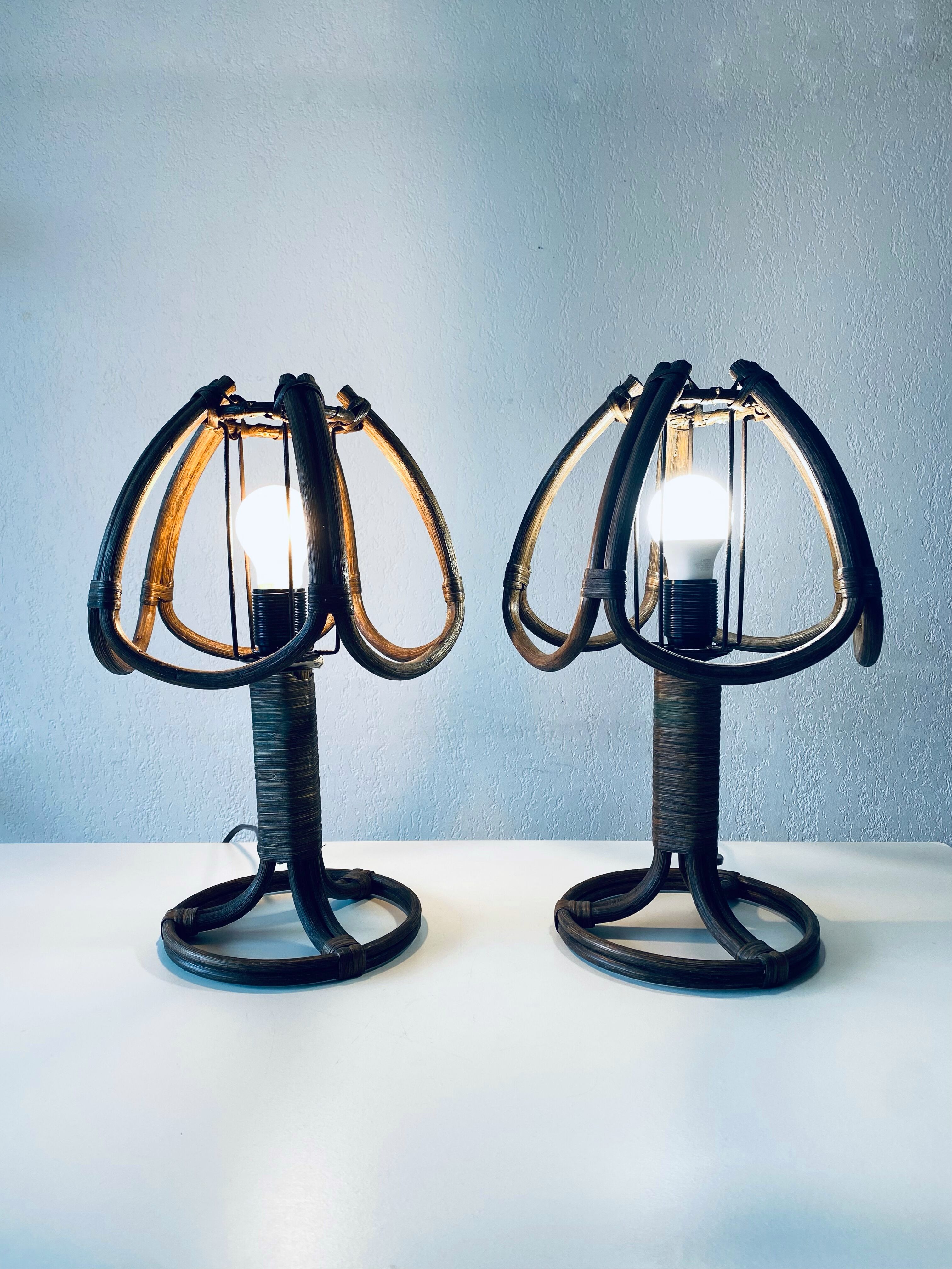 Vintage rattan lamp