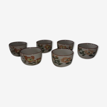 6 vintage ceramic tea cups