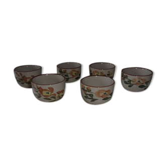 6 vintage ceramic tea cups