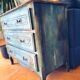 Antique commode with a patina in the Tuscan technique.